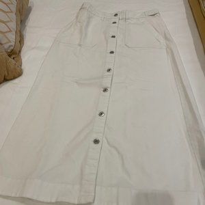 Ralph Lauren white denim skirt
